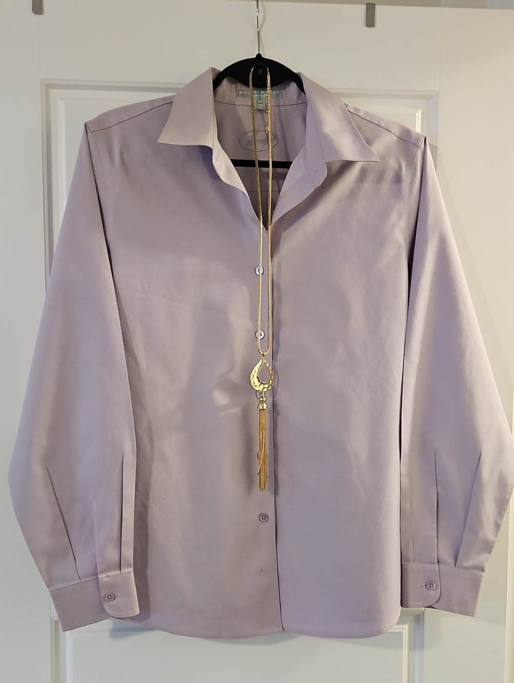Foxcroft Lavender Wrinkle-Free Button-Down Dress Shirt